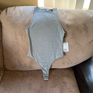 NEW Something Navy GRAY body suit XXS